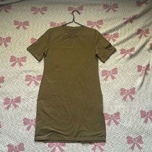 Olive green slip dress